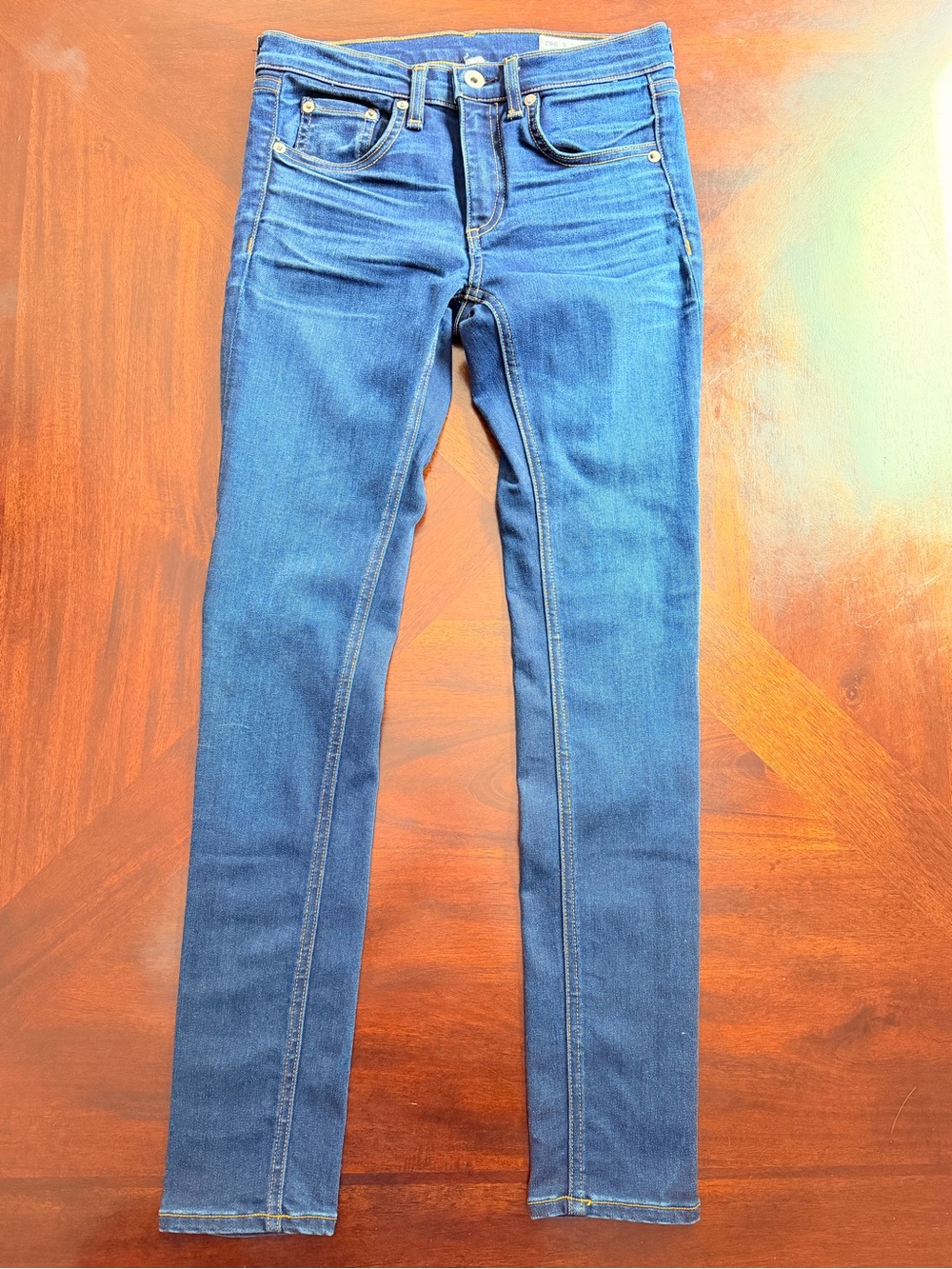 Rag & Bone Ankle Skinny Jeans 25 Bloom Moon Blue Denim